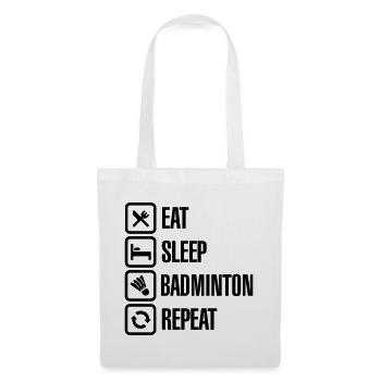 Eat Sleep Badminton Repeat - Tote Bag - white - Front