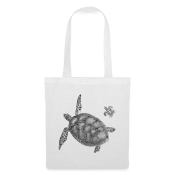 Tortues marines - Sac en tissu - blanc - Devant