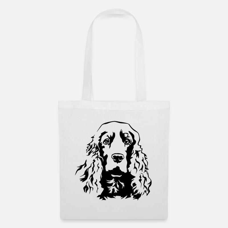 Cocker Spaniel Kopf - Stoffbeutel - Weiß