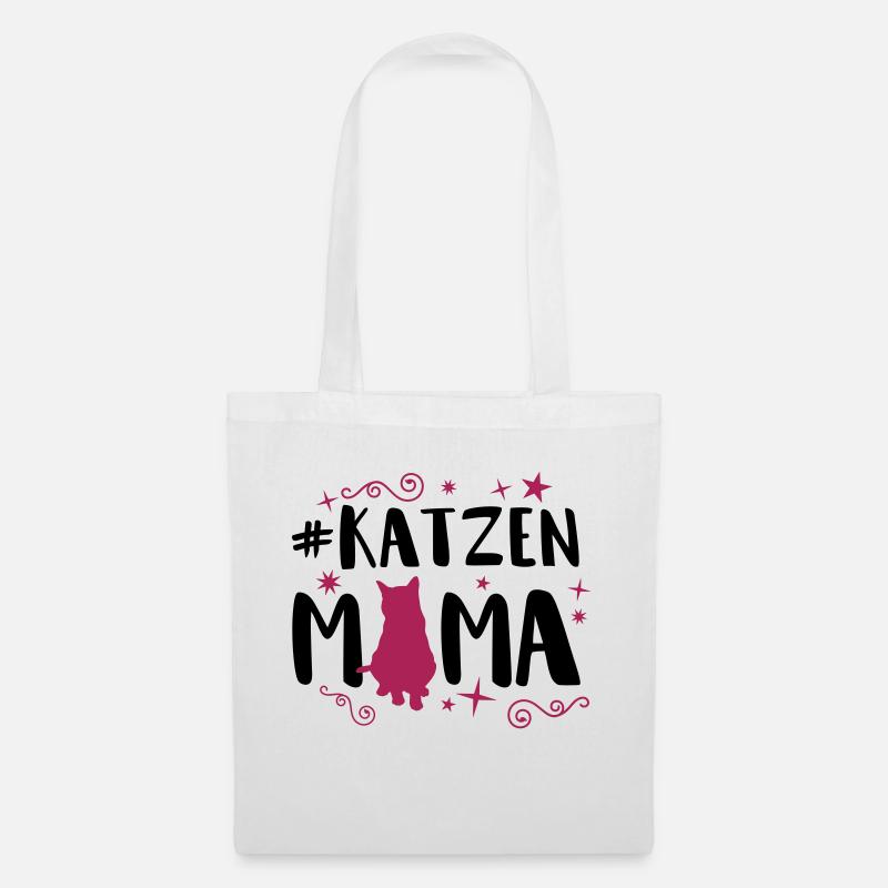 katzen mama - Stoffbeutel - Weiß