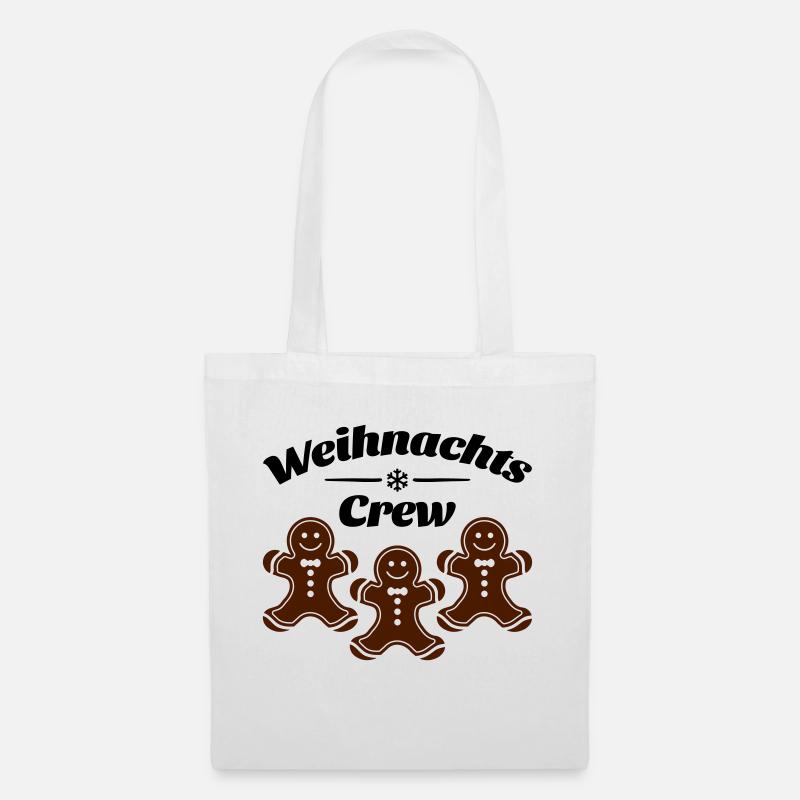 weihnachts crew lebkuchenmann - Stoffbeutel - Weiß