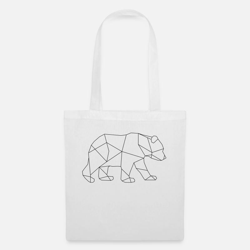 Eisbär Polarbär Bär Geometrisch Eis Nordpol Arktis - Stoffbeutel - Weiß
