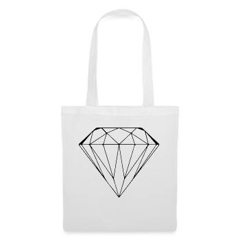 3D diamond - Tote Bag - white - Front