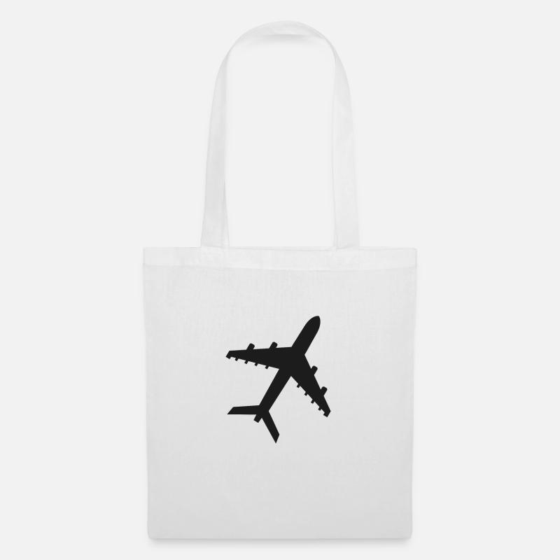 Flugzeug - Stoffbeutel - Weiß