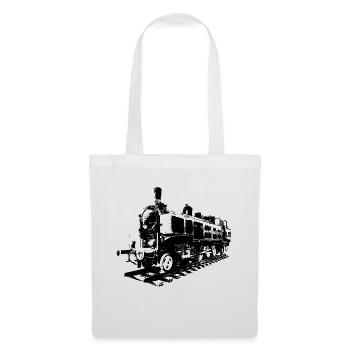 Locomotive à vapeur - Sac en tissu - blanc - Devant