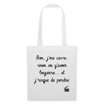 Va y avoir bagarre ! Citation Série H - Humour - Sac en tissu - blanc - Devant