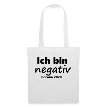 Corona - Ich bin negativ - Stoffbeutel - Weiß - Vorne