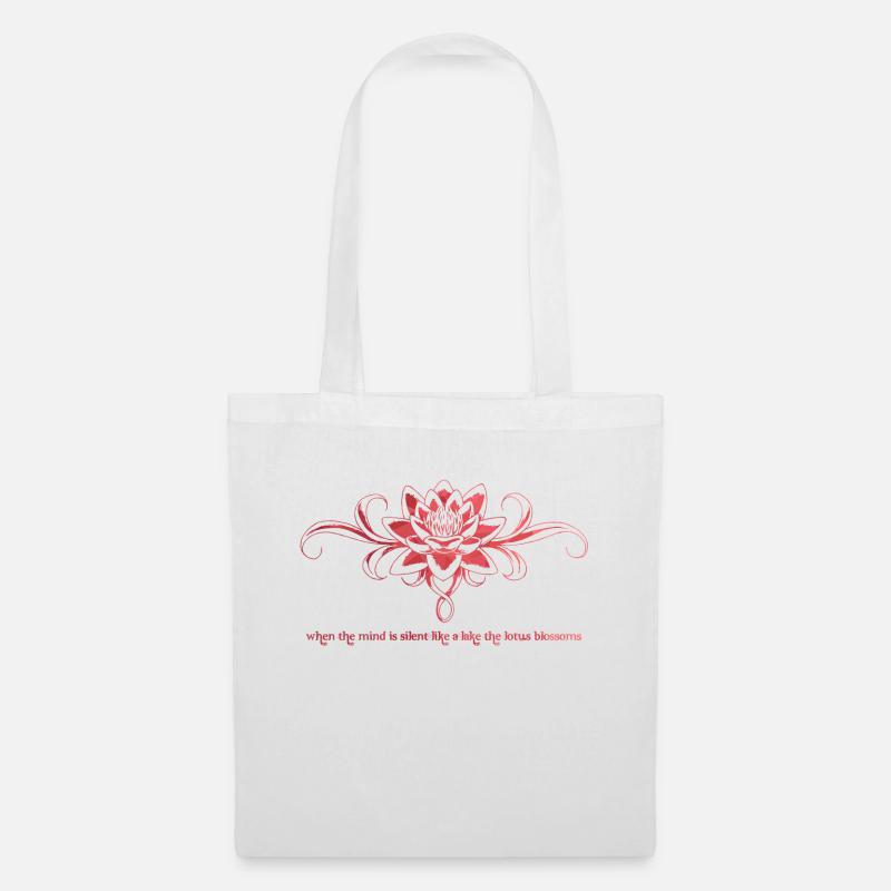Lotus Blume - Stoffbeutel - Weiß