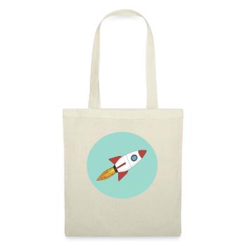 Fusée spatiale - Sac en tissu - nature - Devant