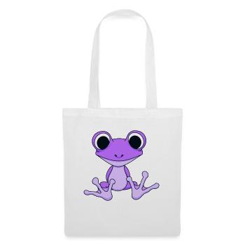 grenouille avec des yeux géants, grenouille,oeil - Sac en tissu - blanc - Devant