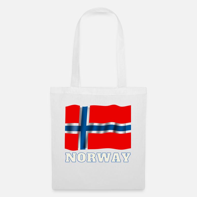Norwegen - Stoffbeutel - Weiß