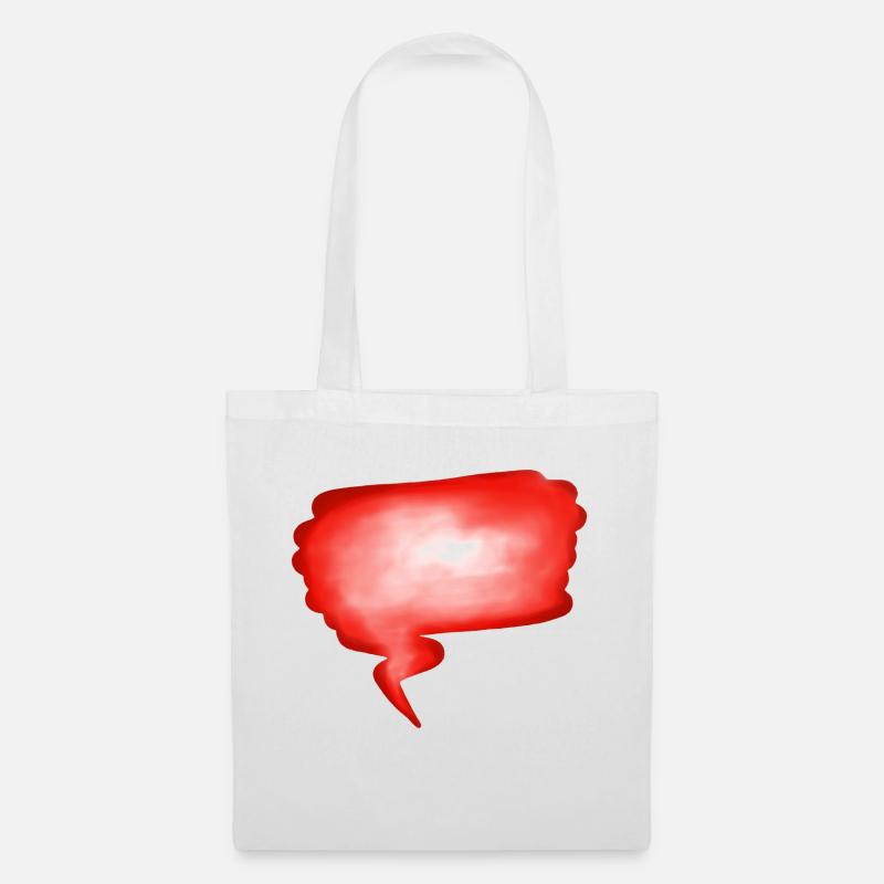 Red Word Bubble - Tote Bag - white