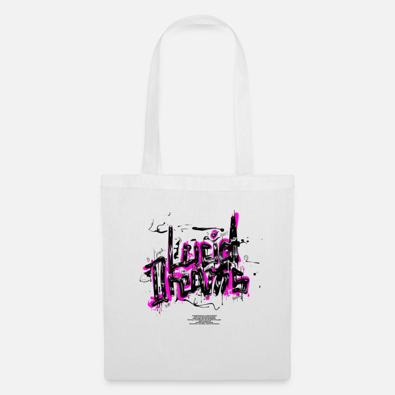 lucid dreams - handgezeichnet - pink - Stoffbeutel - Weiß