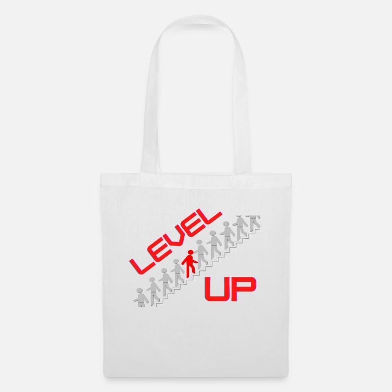 Level up - Stoffbeutel - Weiß