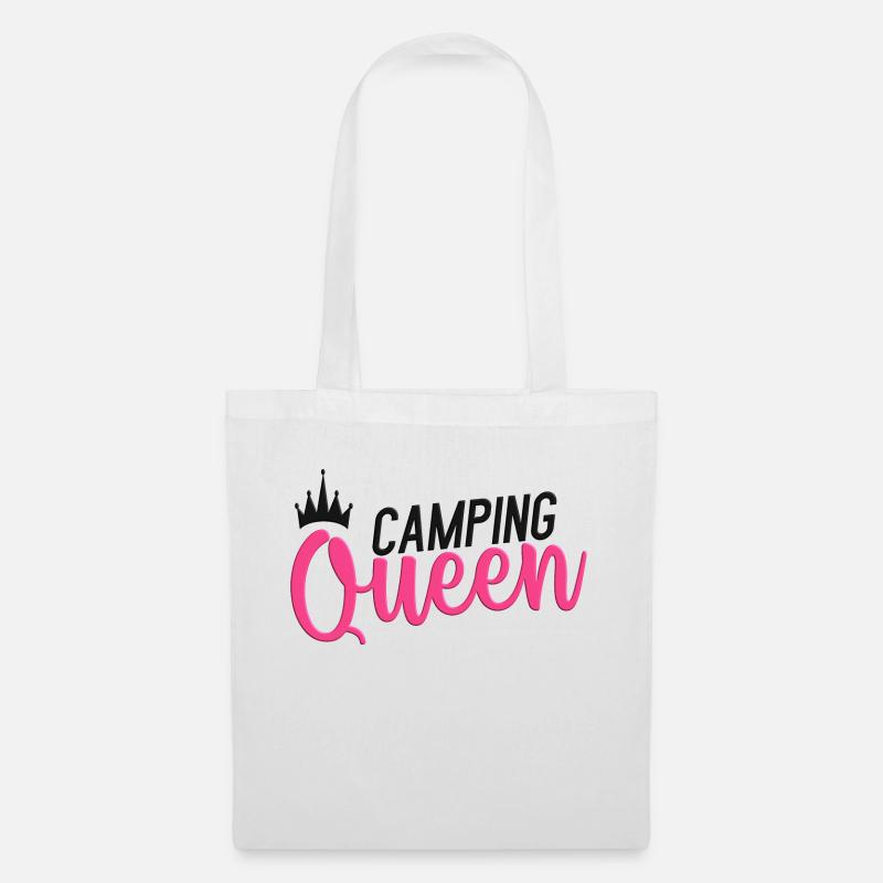 Camping Queen - Stoffbeutel - Weiß