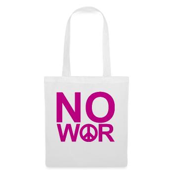 PAS DE GUERRE avec le A comme symbole de paix signe de paix !! - Sac en tissu - blanc - Devant