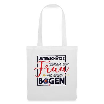 Bogensport Bogenschütze Bogenschießen Bogen - Stoffbeutel - Weiß - Vorne