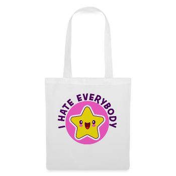 I Hate Everybody paradoxical happy sad star - Tote Bag - white - Front
