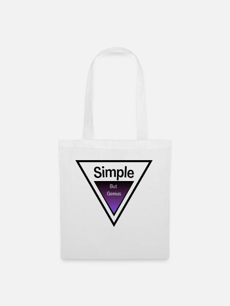 Simple but genius - Stoffbeutel - Weiß