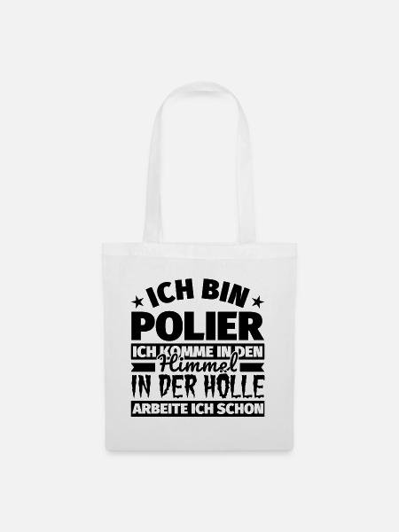 Polier Geschenk lustig Himmel Hölle - Stoffbeutel - Weiß