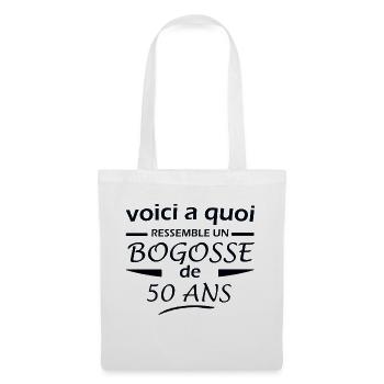 UN BOGOSSE DE 50 ANS - Sac en tissu - blanc - Devant