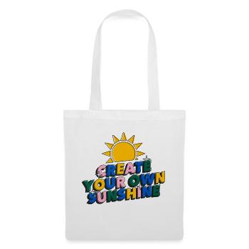 Create your own sunshine Positive Vibes Motivation - Sac en tissu - blanc - Devant