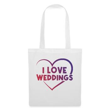 I love wedding - Tote Bag - white - Front