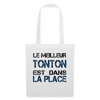 Tonton dans la place - Sac en tissu - blanc - Devant