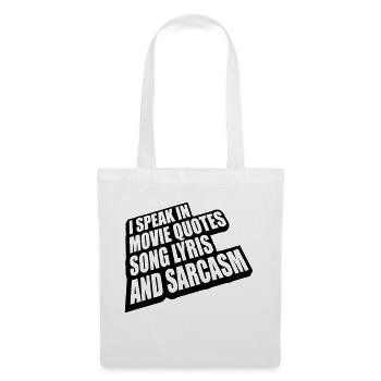 speak lyrics and sarcasm - Tote Bag - white - Front