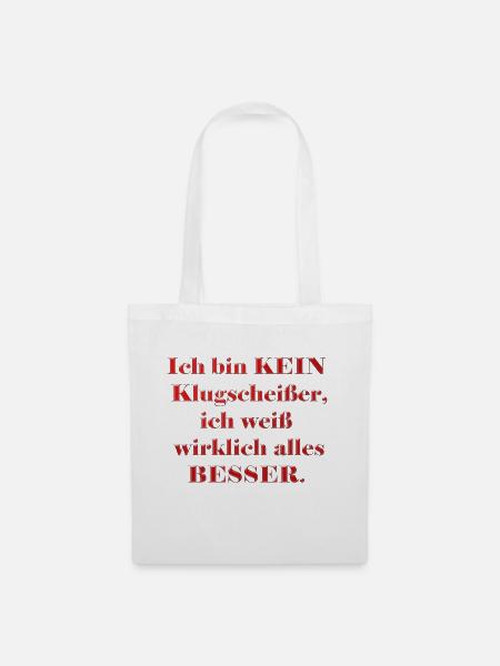 Wissen - Stoffbeutel - Weiß