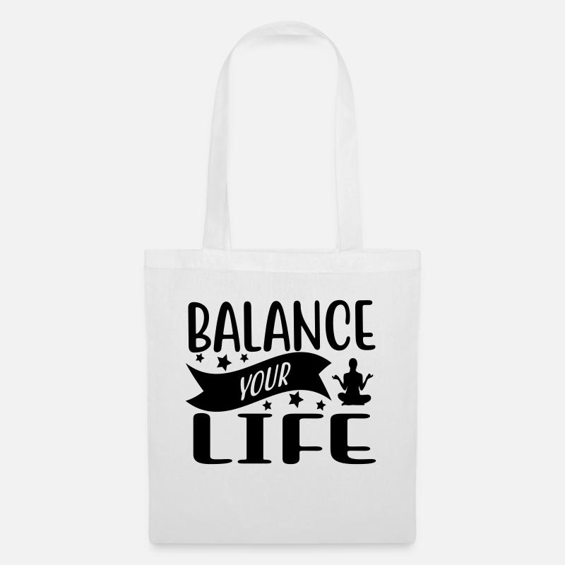 balance your life - Stoffbeutel - Weiß