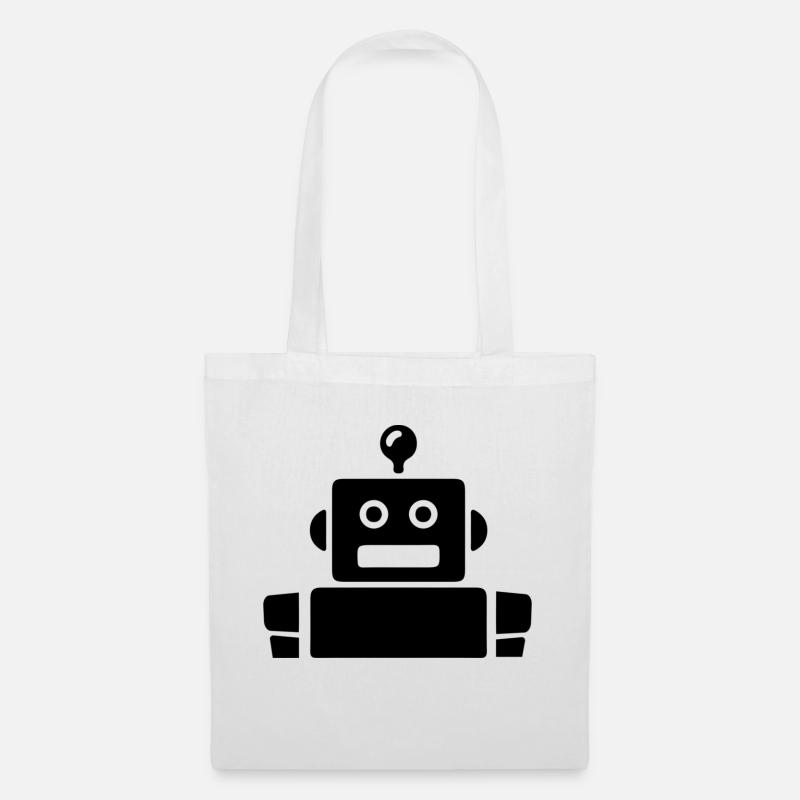 Robot design - Stoffbeutel - Weiß