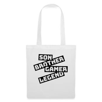 son brother gamer legend - Stoffbeutel - Weiß - Vorne