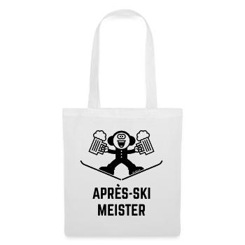 Après-Ski Meister (Bier / Karikatur / 1C) - Stoffbeutel - Weiß - Vorne