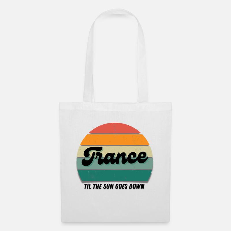 Trance til the sun goes down - Tote Bag - white