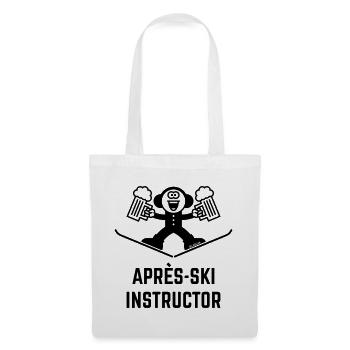Après-Ski Instructor (Bier / Karikatur / 1C) - Stoffbeutel - Weiß - Vorne