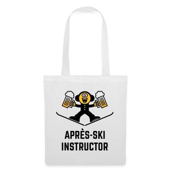 Après-Ski Instructor (Bier / Karikatur / 3C) - Stoffbeutel - Weiß - Vorne