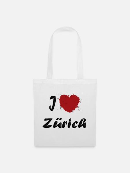 I love Zürich - Stoffbeutel - Weiß