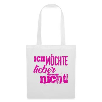 Bartleby der Schreiber - Ich möchte lieber nicht - Stoffbeutel - Weiß - Vorne