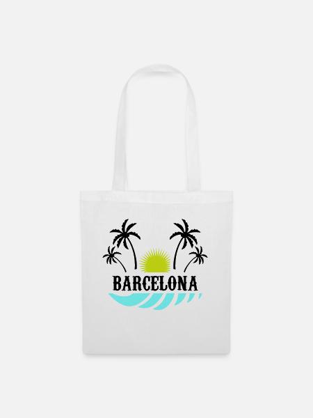 barcelona - Stoffbeutel - Weiß