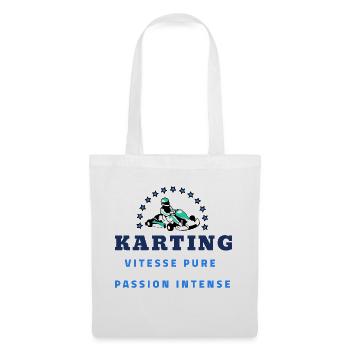 Karting Vitesse Pure Passion Intense Kart Course - Sac en tissu - blanc - Devant