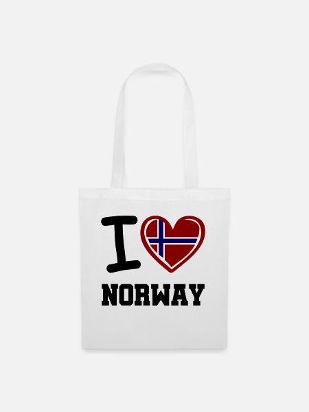i love norway - Stoffbeutel - Weiß