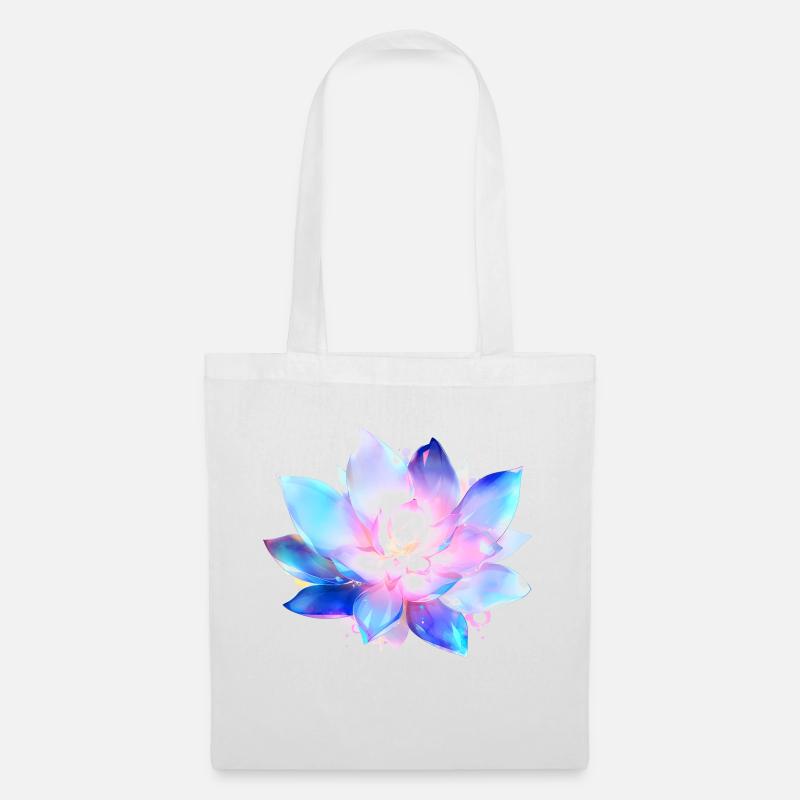 Meditationsblume - Stoffbeutel - Weiß