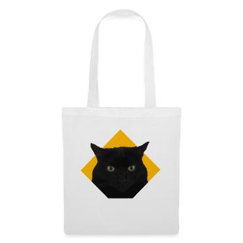 Logo Chat Noir - Sac en tissu - blanc - Devant