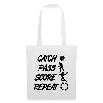Catch, Pass, Repeat, Points - Tote Bag - white - Front