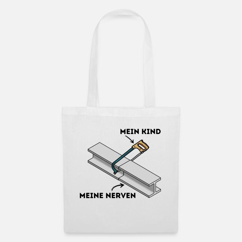 Meine Nerven VS Mein Kind - Stoffbeutel - Weiß
