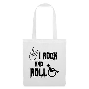 I rock and roll around in my wheelchair. Roller, music # - Tote Bag - white - Front