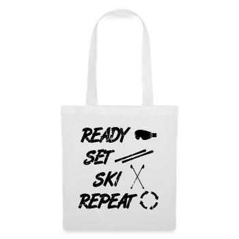 Drôle de dicton de skieur - Sac en tissu - blanc - Devant
