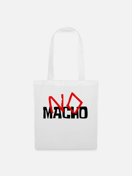 Kein Macho - Stoffbeutel - Weiß