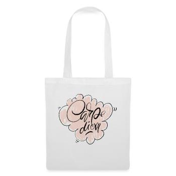 Carpe diem Dicton des nuages - Sac en tissu - blanc - Devant
